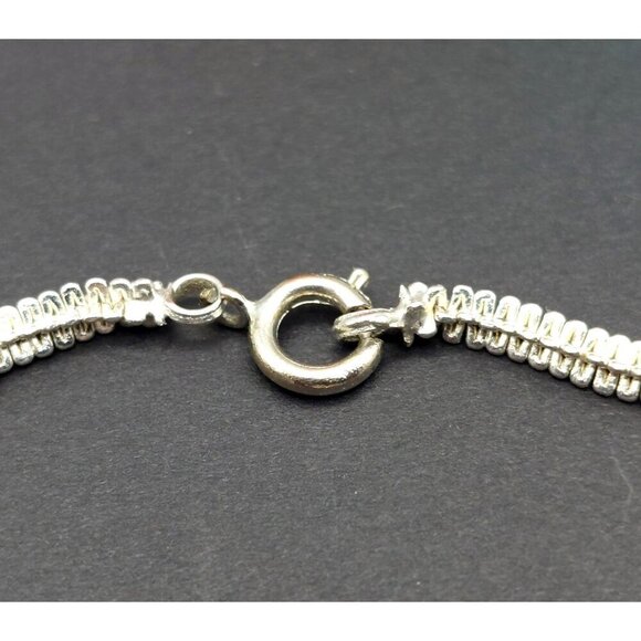 Unique Silver Tone Twisted Chain Rope Necklace Chain 24 Inches Long - Picture 10 of 10